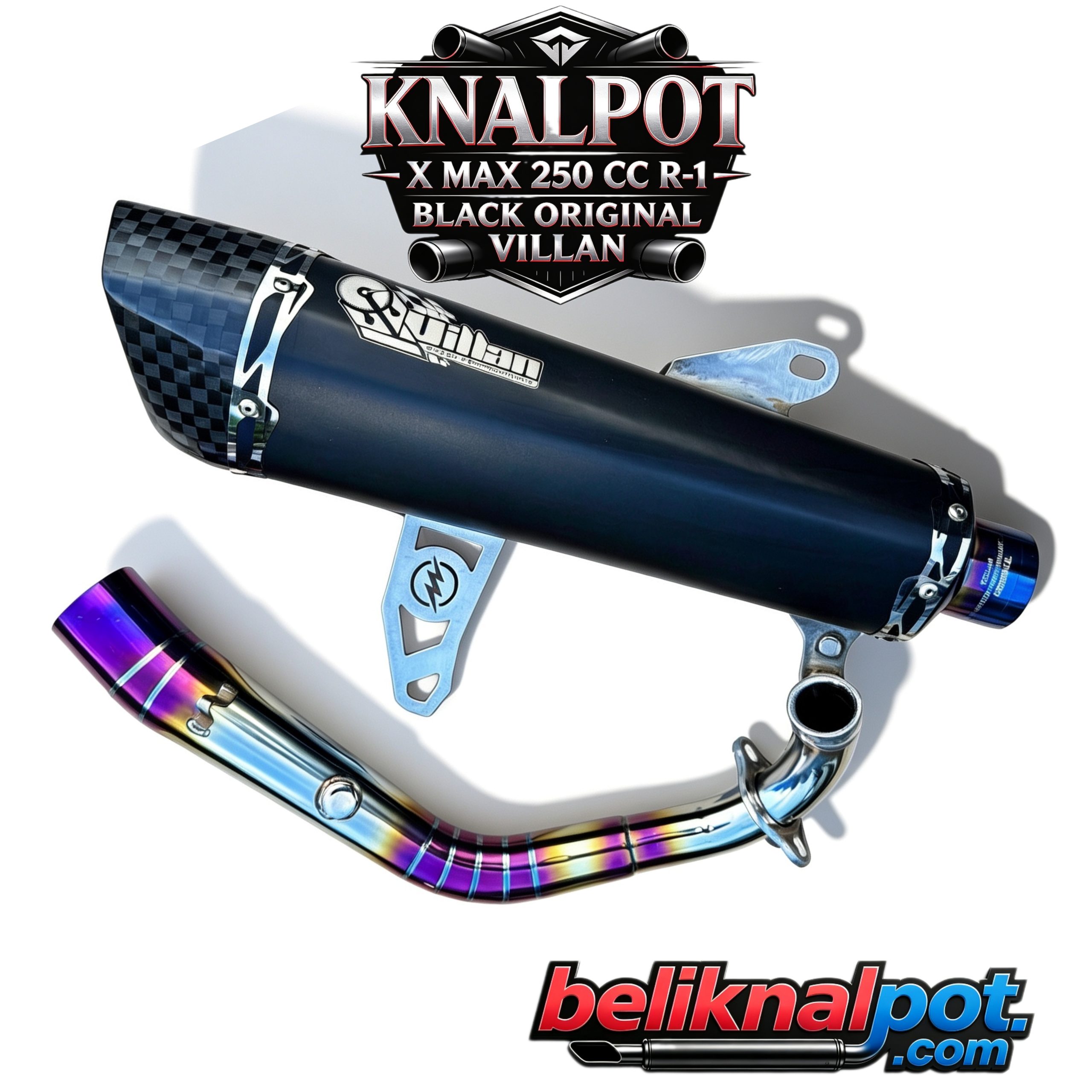 Berikut alasan lengkap kenapa harus pakai knalpot Villan original terbaik khusus XMAX 250 cc: ✅ 1. Performa Naik Nyata Dirancang pas karakter mesin XMAX: aliran gas buang lancar, tekanan balik berkurang. Tarikan lebih enteng, akselerasi responsif, tenaga & torsi naik terasa, bertenaga di tanjakan maupun kecepatan tinggi. ✅ 2. Suara Pas & Adem Suara ngebas merdu: rendah halus, tinggi garang — tidak berisik/berlebihan, tetap nyaman harian, tidak bising mengganggu, tetap berkarakter khas matic sport. ✅ 3. Kualitas Bahan & Tahan Lama Bahan premium: stainless/carbon asli, anti karat, tahan panas tinggi, las presisi, awet bertahun-tahun meski dipakai setiap hari atau touring jauh. ✅ 4. Pasang Langsung (PNP) Desain presisi khusus XMAX 250 — lubang, dudukan, ukuran pas banget, langsung pasang tanpa ubah apa pun, aman dan rapi . ✅ 5. Tampilan Premium & Elegan Desain sporty, mewah, menambah gengsi motor, terlihat lebih berkelas dan beda dari standar. ✅ 6. Teruji & Terpercaya Villan sudah terkenal, banyak pemakai XMAX puas, ulasan bagus, kualitas terjamin, bukan barang abal-abal . Singkatnya: dapat tenaga lebih, suara enak, awet, pasang gampang, tampilan makin keren — lengkap semua kelebihannya. Mau saya jelaskan bedanya tipe MV1, MV2, dan seri Villan lainnya buat XMAX kamu?