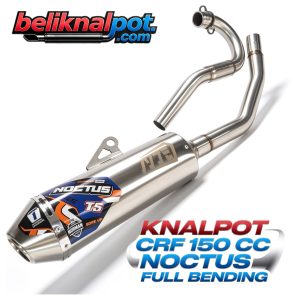 Berikut panduan cara memasang Knalpot CRF 150 CC NOCTUS (Full Bending) dengan aman dan benar: 🛠️ Alat yang Dibutuhkan - Kunci pas / kunci sok ukuran 10 mm, 12 mm, 14 mm - Obeng pipih / silang - Kunci T (lebih mudah) - Paking knalpot baru (disarankan ganti agar tidak bocor) - Minyak pelumas (jika baut lama keras)   ✅ Langkah-Langkah Pemasangan 1. Lepas Knalpot Lama 1. Dinginkan mesin dulu — jangan pasang saat mesin panas, berisiko terbakar. 2. Lepas baut pengikat leher knalpot di kepala silinder (biasanya 2 baut 10/12 mm). 3. Lepas baut dudukan muffler di rangka belakang (biasanya 12/14 mm). 4. Tarik pelan-pelan ke belakang dan keluar — hati-hati jangan sampai paking lama jatuh ke ruang bakar. 5. Bersihkan sisa paking lama & kotoran di lubang buang mesin sampai rata bersih. 2. Persiapan Knalpot NOCTUS Baru 1. Cek kelengkapan: leheran full bending, muffler, klem pengikat, baut, paking baru. 2. Pastikan paking baru terpasang rapat di mulut leher knalpot NOCTUS — ini kunci agar tidak bocor suara. 3. Cek lekukan leheran: pastikan jalurnya pas, tidak menabrak rangka, kabel, atau kaki samping. 3. Pasang Leheran NOCTUS 1. Masukkan ujung leheran ke lubang buang mesin — tekan sampai rapat. 2. Pasang baut pengikat kepala, kencangkan silang bertahap (kiri-kanan bergantian) agar tekanan rata, jangan satu sisi kencang dulu. 3. Jangan kencang mati dulu, biarkan agak longgar agar bisa disetel posisi. 4. Pasang Muffler / Tabung 1. Sambungkan ujung leheran ke tabung knalpot. 2. Pasang klem pengikat yang disediakan — kencangkan cukup kuat agar tidak bocor, tapi jangan terlalu kencang sampai bengkok. 3. Pasang dudukan tabung ke rangka belakang — masukkan baut & kencangkan. 4. Setel posisi: Pastikan knalpot lurus, tidak miring, tidak bersentuhan dengan ban, spakbor, atau rangka. 5. Setelah posisi pas, kencangkan semua baut sampai kencang & aman. 5. Pengecekan Akhir 1. Cek ulang semua baut: kepala mesin, sambungan leher-tabung, dudukan belakang — semua kencang. 2. Nyalakan mesin: - Dengar suara — jika ada desisan angin = ada bocor, kencangkan lagi atau ganti paking. - Perhatikan getaran — tidak boleh ada yang bergetar berlebihan atau menyentuh bodi. 3. Cek setelah jalan 50–100 km: cek ulang kencangan baut (biasanya agak kendur karena panas & getaran).   ⚠️ Catatan Penting NOCTUS Full Bending - Karena bentuknya lengkung halus, tidak boleh dipaksa — jika susah masuk, putar sedikit posisinya, jangan tekuk paksa. - Knalpot ini didesain PNP (Plug & Play) — tidak perlu potong/ubah rangka sama sekali. - Suara NOCTUS: padat & berisi, tidak terlalu pecah, cocok harian & trabas. Mau saya buatkan versi panduan singkat yang lebih ringkas?