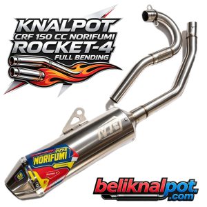 🛠️ Cara Pasang Knalpot Norifumi Rocket 4 CRF 150 Persiapan: motor dingin, kunci pas 10/12/14 mm, lem sealer, lap bersih . 1. Lepas knalpot standar → buka baut leher mesin, baut penyangga, tarik keluar pelan-pelan. 2. Bersihkan permukaan sambungan di kepala silinder agar rata & bersih. 3. Pasang leher Norifumi → pasang ke lubang mesin, baut dikencangkan sedikit saja (jangan kencang dulu) . 4. Oles lem sealer di sambungan leher & silencer agar tidak bocor suara . 5. Pasang silencer + kaitkan per → pasang dudukan/bracket, posisikan lurus & aman . 6. Kencangkan semua baut urut: mesin → penyangga → sambungan tengah → ujung; pastikan tidak goyang . 7. Tes nyalakan → cek ada suara angin/bocor? Jika ada kencangkan lagi sedikit. ✅ Catatan: PNP (Pasang Langsung Pas), tidak perlu ubah dudukan.   🧹 Cara Merawat Agar Awet & Tetap Kinclong Karena bahan stainless steel, perawatan gampang tapi rutin: 🔹 Harian / Setelah Hujan / Kotor - Cuci dengan air bersih + sabun lembut, sikat halus/spons → lap kering sampai kering total. - Jangan pakai sikat kawat atau pembersih keras → bikin lecet & kusam. - Jika habis trabas/berlumpur → cuci langsung, jangan biarkan kering menempel. 🔹 Mingguan / Bulanan - Cek semua baut & per → kencangkan ulang jika kendur (getaran bikin longgar). - Cek lubang pembuangan air di bawah silencer → jangan sampai tersumbat kotoran. - Lap bagian luar dengan cairan pemoles stainless → kinclong & tahan karat. 🔹 Jangan lakukan ini! ❌ Siram air saat knalpot masih panas → bisa melengkung/berubah warna. ❌ Pakai asam/cairan pembersih besi → bikin korosi & warna pudar. ❌ Biarkan ada sisa air di dalam lama-lama → bikin gaswoll cepat habis & suara berubah. 🔹 3–6 Bulan Sekali - Cek kondisi gaswoll dalam silencer → jika suara jadi berisik/berubah, ganti gaswoll asli Norifumi. - Bersihkan sisa kerak karbon di dalam leher pipa agar aliran gas lancar. Dipasang benar + dirawat rutin, Norifumi Rocket 4 awet bertahun-tahun, suara tetap ngebas, performa tetap enak. Mau saya buatkan daftar alat & bahan lengkap + urutan pasang yang lebih rinci?