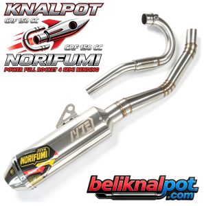KNALPOT CRF 150 CC NORIFUMI ROCKET 4 SO POWER FULL SEMI BENDING