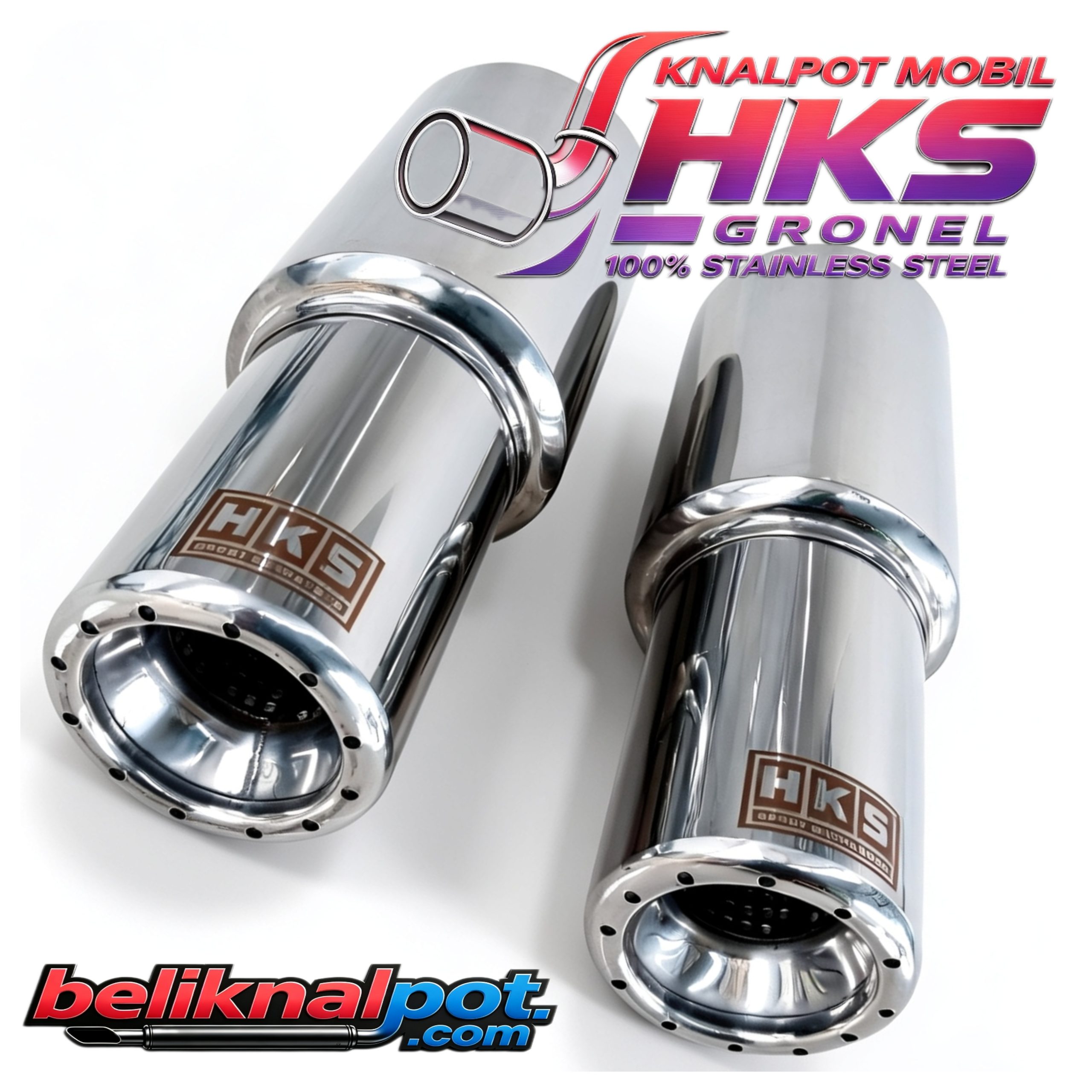 Knalpot HKS Gronel Stainless pilihan tepat buat kamu yang cari suara empuk, halus, dan adem — cocok untuk SEMUA mobil bensin 🚗💨 ✅ Spesifikasi Utama - Bahan: Full stainless steel tebal (0,7–1mm), anti karat, awet bertahun-tahun - Isi dalam: Glasswol anti-bakar + saringan stainless — suara awet, tidak pecah/keras - Ukuran: Pipa masuk 2 inci (5cm) — universal pasang ke semua mobil bensin - Dimensi: Panjang gembung 17cm, corong 12cm, ujung 3,5 inci - Pemasangan: Las argon, rapi & kuat 🎵 Karakter Suara - Empuk & halus: Bass bulat, tidak sember, tidak berisik - RPM rendah: Suara lembut, nyaman harian - RPM tinggi: Ngebass padat, enak didengar - ⚠️ Catatan: Kalau pakai resonator bawaan → suara lebih halus/standar. Kalau lepas resonator → suara lebih ngebass maksimal 🚘 Cocok Untuk Semua mobil bensin: Avanza, Xpander, Rush, Brio, Jazz, Agya, Ayla, Xenia, Livina, Ertiga, sedan, hatchback, dll — manual maupun matic 💰 Kisaran Harga Rp125.000 – Rp300.000 (tergantung variasi: polos, warna biru/titan, ada+tanpa resonator) Mau saya bantu carikan link toko terpercaya atau cek variasi warna/bahan yang tersedia?