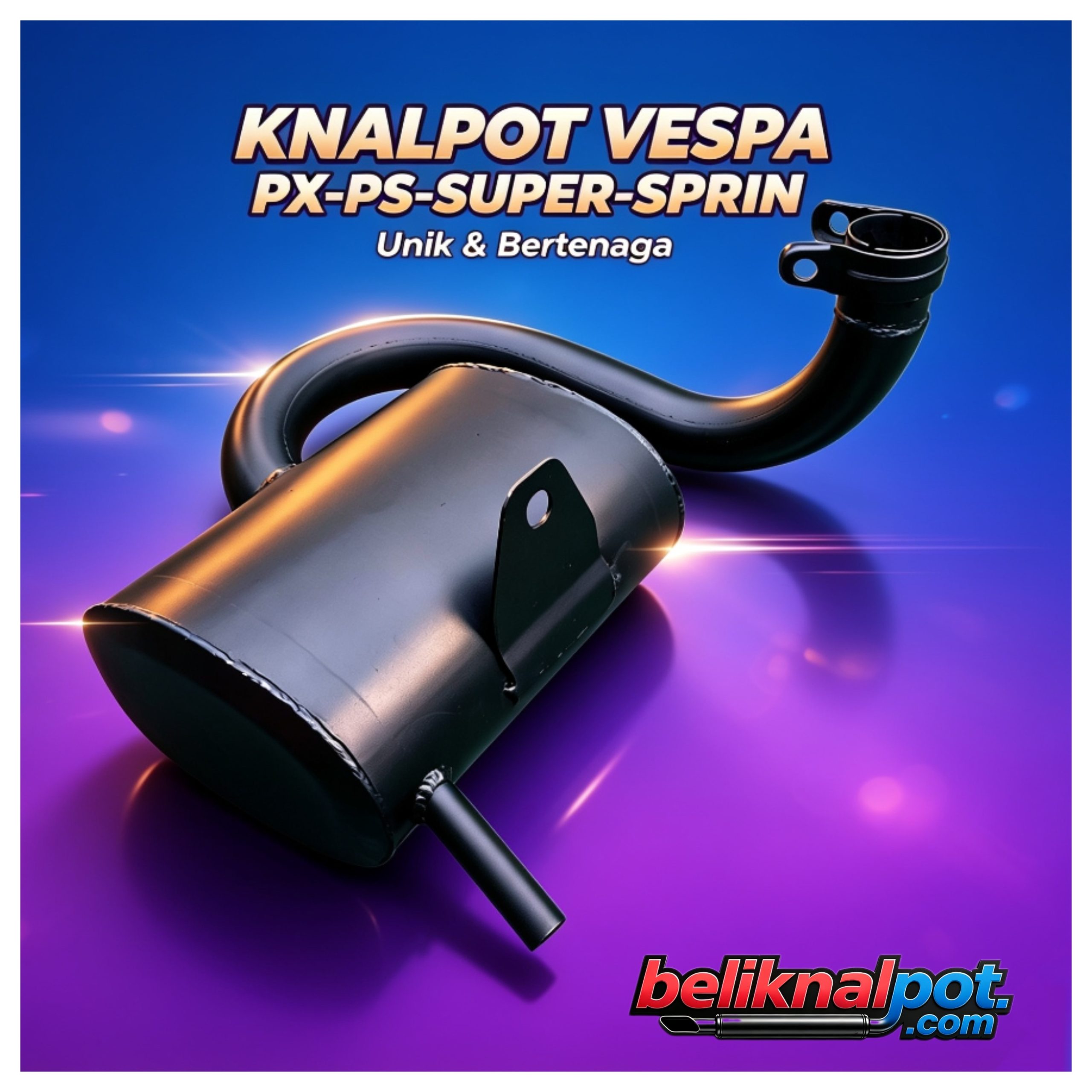 KNALPOT VESPA PX-PS-SUPER-SPRIN SUARA KERING TING TING TING BAHAN TEBAL BERKWALITAS
