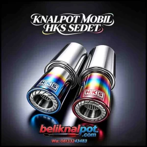 KNALPOT MOBIL HKS GRONEL MODEL SEDET BAHAN STAINLESS WARNA PELANGI ATAU BLUEMOON