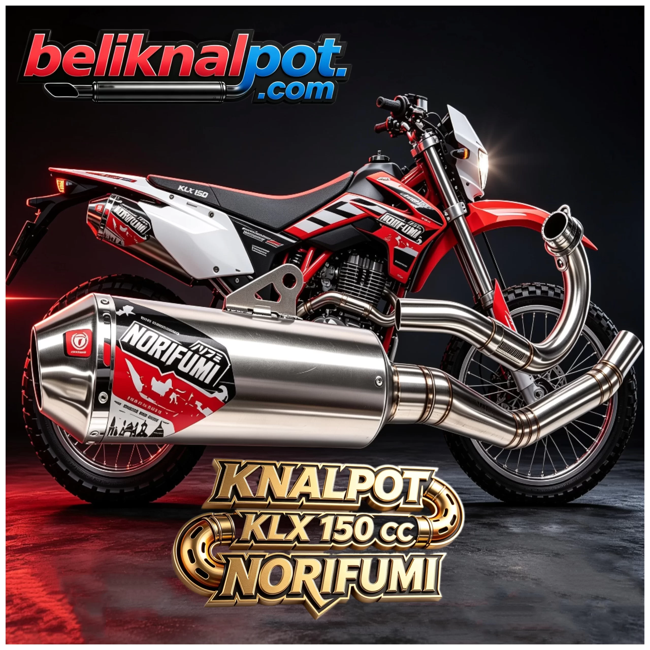 KNALPOT KLX 150 CC BAHAN STAINLESS STEEL ANTI KARAT PERFORMA DAN BERTENAGA PADA MOTOR ANDA - Image 2