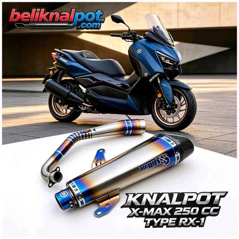 KNALPOT RACING YAMAHA X-MAX 250 CC ORIGINAL VILLAN BAHAN TITANIUM PREMIUM RX-1