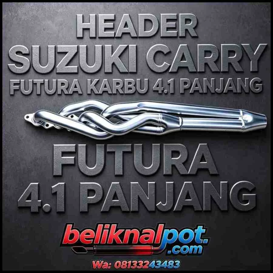 HEADER KNALPOT CARRY FUTURA KARBU BAHAN MONEL TYPE 4.1 PANJANG TARIKAN PANJANG