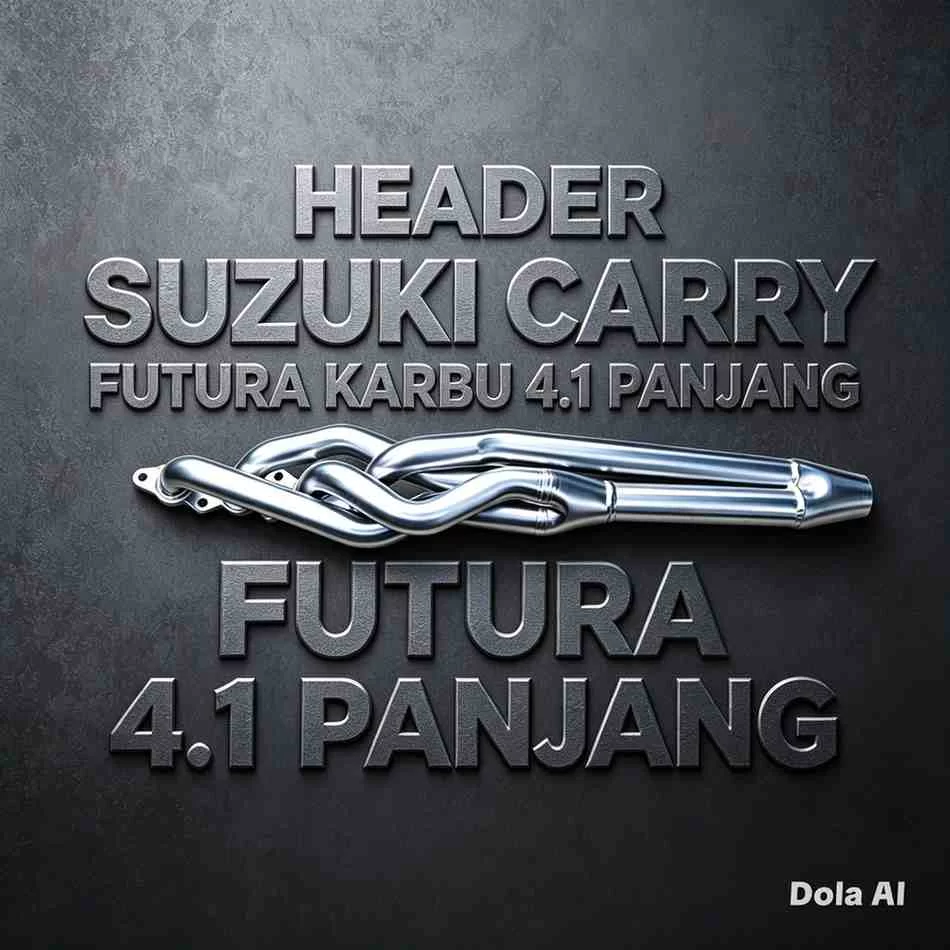 HEADER KNALPOT CARRY FUTURA KARBU BAHAN MONEL TYPE 4.1 PANJANG TARIKAN PANJANG