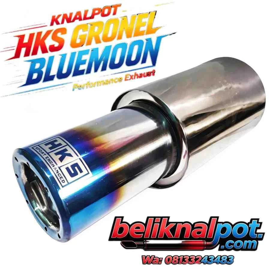 KNALPOT MOBIL HKS GRONEL BLUEMOON GROSIR DAN ECERAN BAHAN STAINLESS SUARA BASS