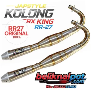 KNALPOT MOTOR YAMAHA RX KING RACING KOLONG JAPSTYLE FULL STAINLESS SUARA KERING