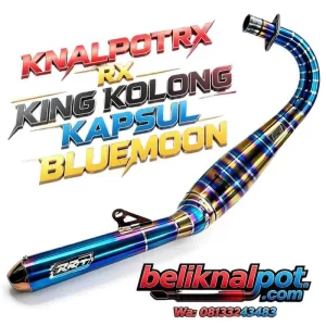 KNALPOT MOTOR YAMAHA RX KING KOLONG MODEL KAPSUL BLUEMOON BAHAN STAINLESS PREMIUM