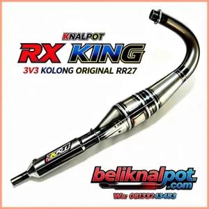 KNALPOT YAMAHA RX KING KOLONG 3V3 BAHAN PLAT SUARA SUPER KERING ORIGINAL RR27