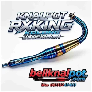 KNALPOT YAMAHA RX KING KOLONG WARNA BLUEMOON EDISI SPECIAL ORIGINAL RR27 SUARA KERING