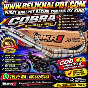 KNALPOT RX KING COBRA BAHAN STAINLESS LAS ARGON ORIGINAL NKR-1 SUARA 100 % KERING