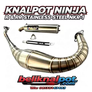 KNALPOT KAWASAKI NINJA R NINJA RR BAHAN STAINLESS STEEL ORIGINAL NKR-1 SUARA KERING
