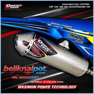 FULL SYSTEM KNALPOT KLX-CRF-WR155-DETRACKER ORIGINAL PERFECT POWER KWALITAS TERBAIK