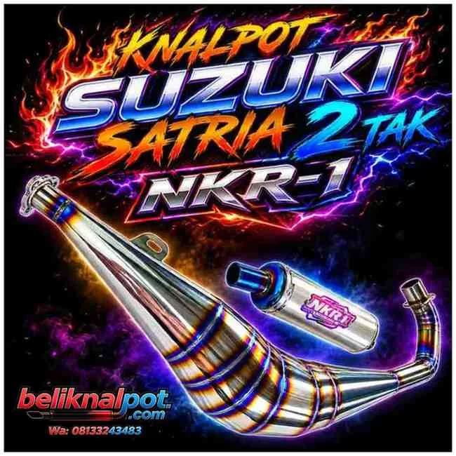 KNALPOT RACING SPECIAL EDITION SUZUKI SATRIA 2 TAK ORIGINAL NKR-1 BAHAN PLAT CHROOM TERBAIK