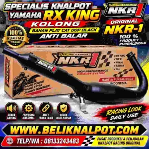 KNALPOT MOTOR YAMAHA RX KING KOLONG BAHAN PLAT BLACK DOP SUARA KERING BERKWALITAS