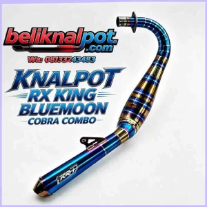 KNALPOT RX KING MODEL COBRA STAINLESS ORIGINAL RR27 COMBO BLUEMOON TERLARIS