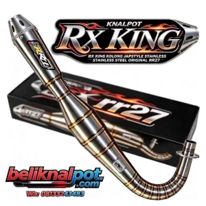KNALPOT MOTOR YAMAHA RX KING MODEL JAPSTYLE COMBO BAHAN 100 % STAINLESS STEEL ANTI KARAT