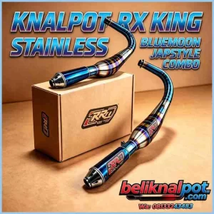 KNALPOT RX KING GAYA JAPSTYLE STAINLESS BLUEMOON ORIGINAL RR27 MODEL KOLONG