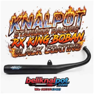 KNALPOT STANDAR RACING YAMAHA RX KING BLACK COATING SUARA KERING TARIKAN ENTENG