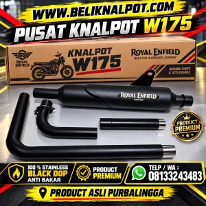 KNALPOT MOTOR KAWASAKI W175 ORIGINAL BAHAN STAINLESS ON BOARD SUARA BASS EMPUK