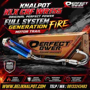 KNALPOT ORIGINAL PERFECT POWER KNALPOT KLX KNALPOT CRF KNALPOT WR155 BAHAN STAINLESS