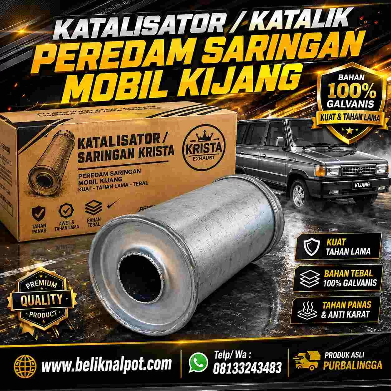 KNALPOT MOBIL TOYOTA KIJANG SARINGAN KNALPOT KIJANG KRISTA BAHAN GALVANIS TEBAL