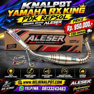 KNALPOT RX KING REPSOL PDK ORIGINAL ALESER FULL STAINLESS STEEL SUARA KERING